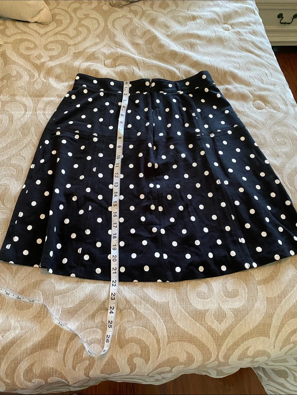 Ann Taylor Factory Polka Dot Skater Skirt Size 6 Parisian Chic